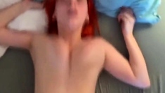 Redhead With Bouncy Tits Has A Shaky Orgasm