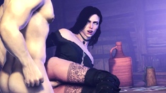 This 3D Nude Yennefer Likes a Huge Fat Dick