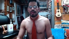 Sensual Latin Boss masturbating Part 3 doing a Cam Show