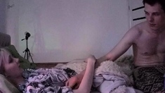 Skype webcam with horny blonde teen