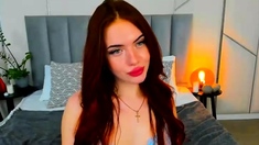 Pretty redhead webcam masturbation show