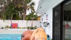 Blonde Blowjob Outdoor