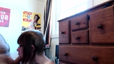 Kinky brunette teen gives a great pov blowjob