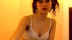 Cute legal age teenager 15 softcore handcuffs