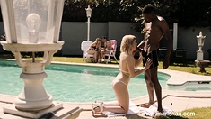 MARISKAX Tina gets fucked poolside by a big black cock